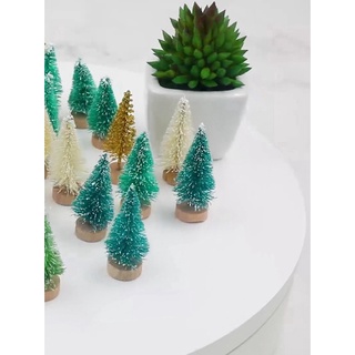 Set 12 cây thông mini dùng trang trí giáng sinh