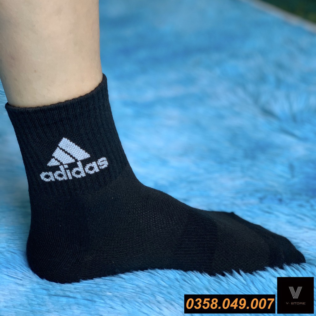 1086 LCAV Tất Dệt Kim - Tất Thể Thao Nike, Adidas, Mizuno Cổ Cao - Màu Đen 9 10