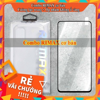 Combo kính cường lực và ốp lưng trong nhám dành cho điện thoại Oppo A55, A53S