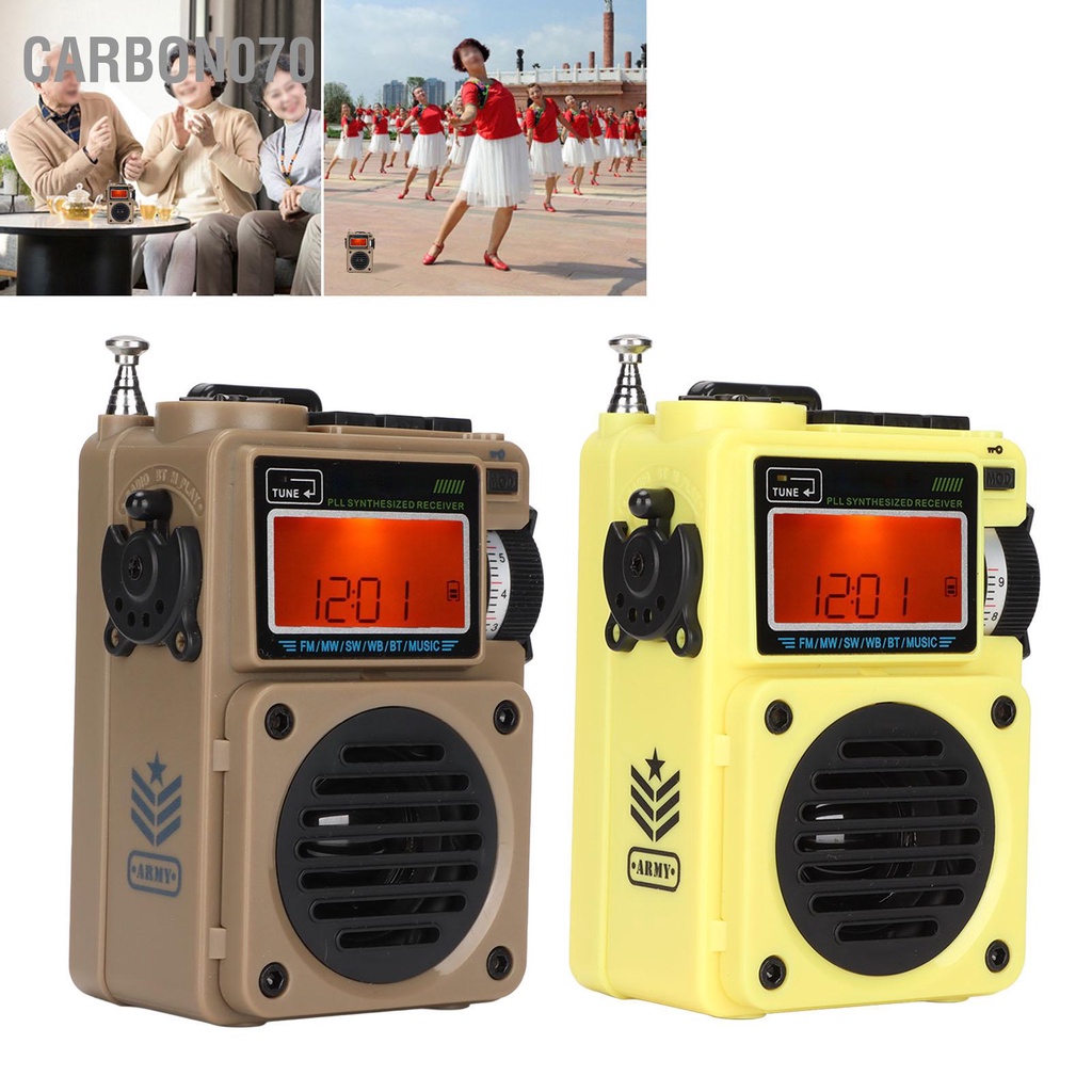[Hàng HOT] Loa nghe nhạc Bluetooth HRD ‑ 701 Digital Radio Hỗ trợ Thẻ nhớ di động cho Gia đình Ngoài trời【Carbon070】