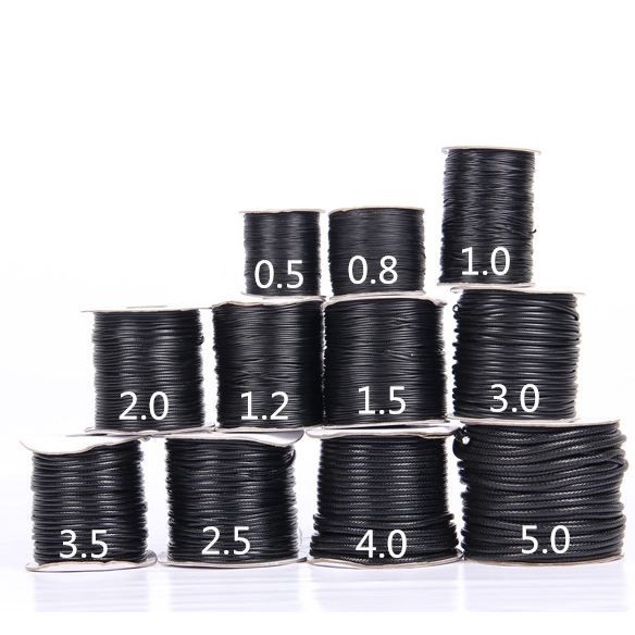 Bó 10m dây sáp da đủ size 1mm/1,5mm