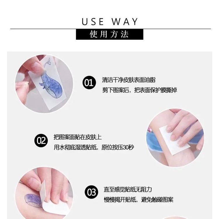 Hình Xăm Dán Chống Thấm Nước Chống Trầy Xước Họa Tiết Hổ Cá Tính