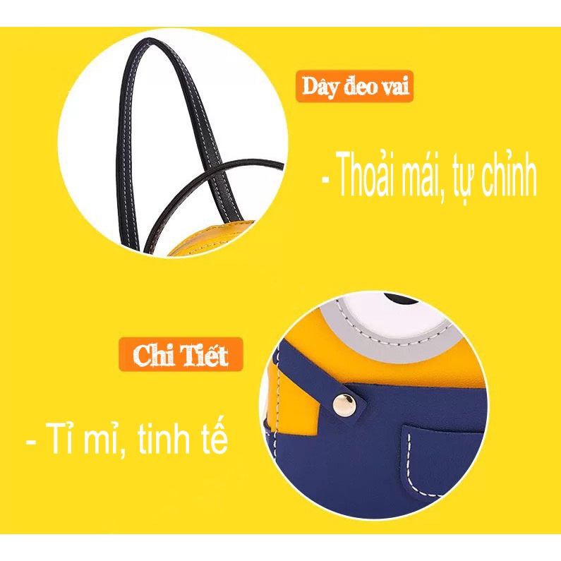 Balo Handmade Mini Hình Minion ❤️ Ebi Store - Freeship ❤️ Set Nguyên Liệu Balo Khâu Tay Cực Đáng Yêu Siêu Ngầu