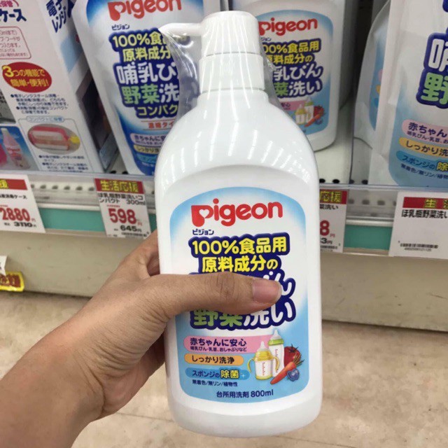 NƯỚC RỬA BÌNH SỮA VS TRÁI CÂY PIGEON - CHAI 800ml {Sỉ toàn quốc}