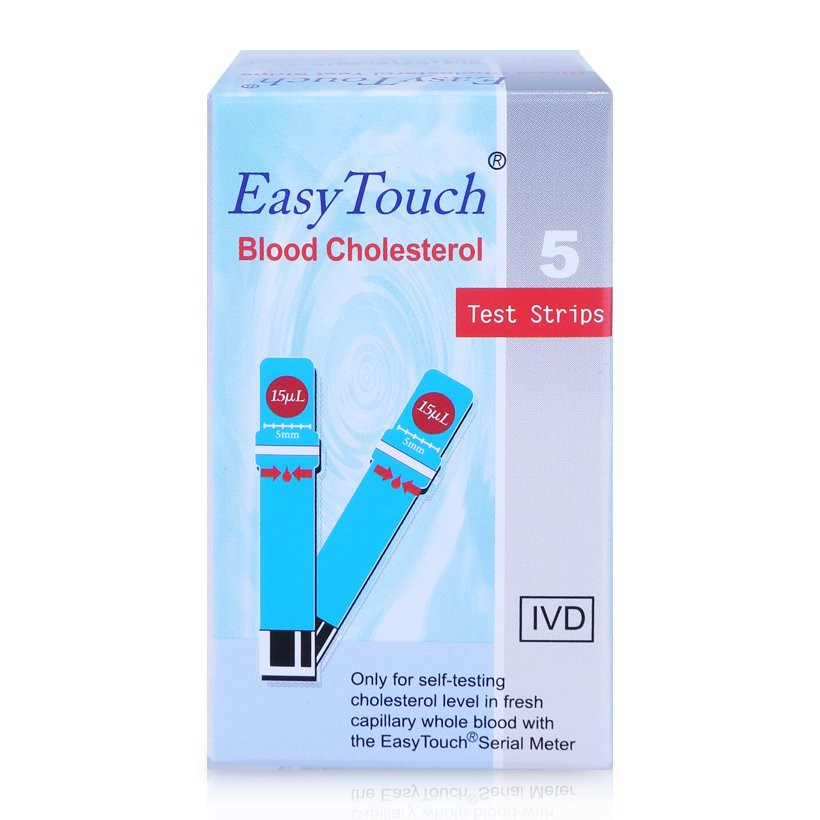 Que thử mỡ máu, cholesterol cho máy đo easy touch gcu et322 5 que - ảnh sản phẩm 1