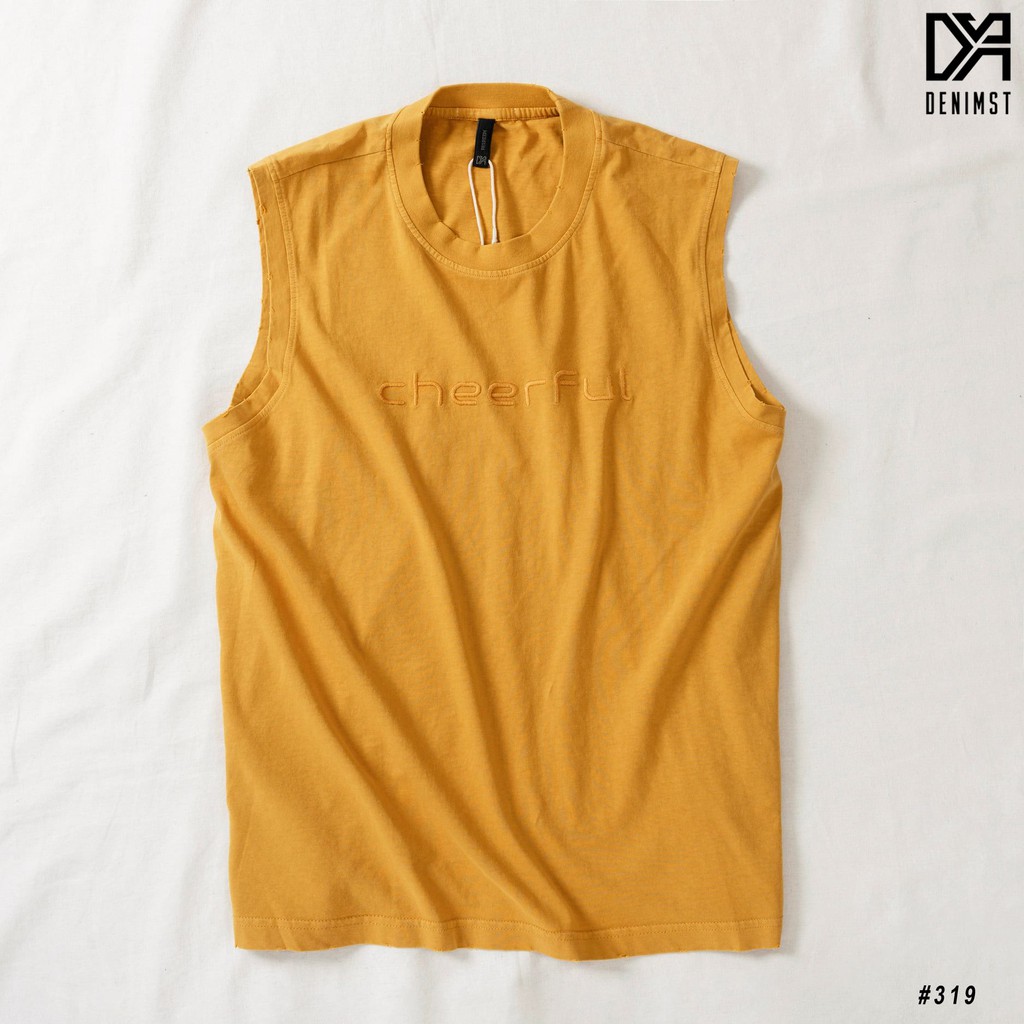 Áo Tanktop CHEERFUL DENIMST 319 Chất Cotton Co Dãn, Mềm Mại, Thoáng Mát, Dáng Suông