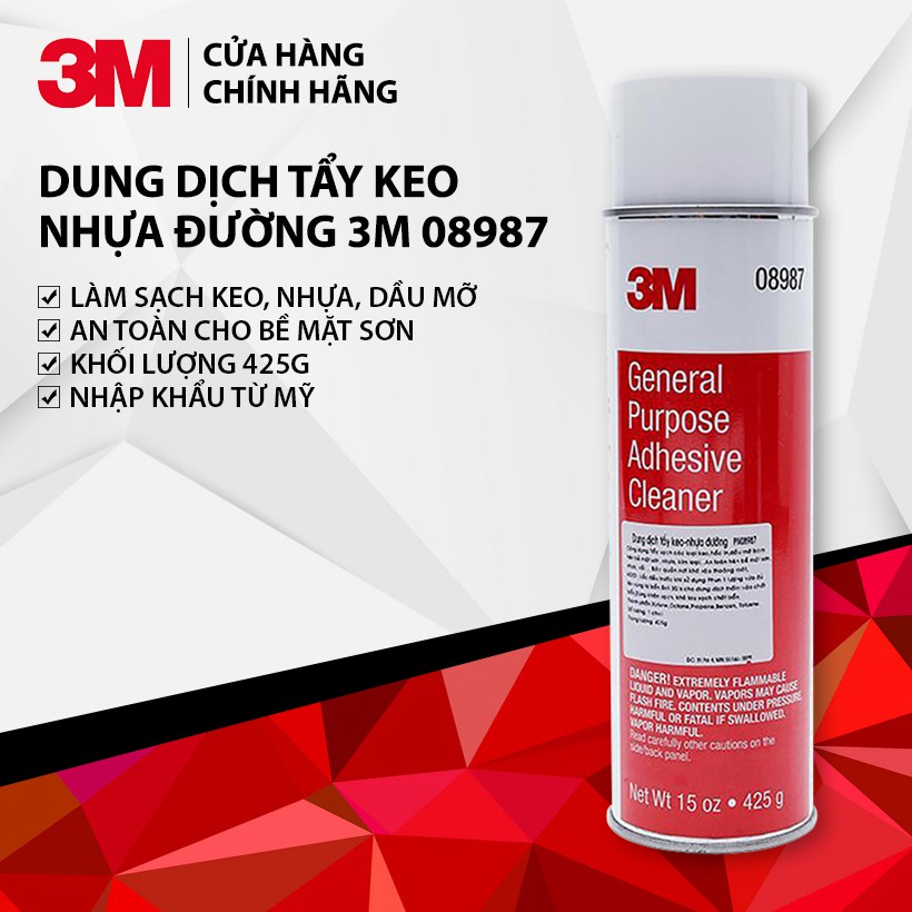 Dung Dịch Tẩy Keo Nhựa Đường💖 3M General Purpose Adhesive Cleaner 08987 425g💖 3M Autocare297💖