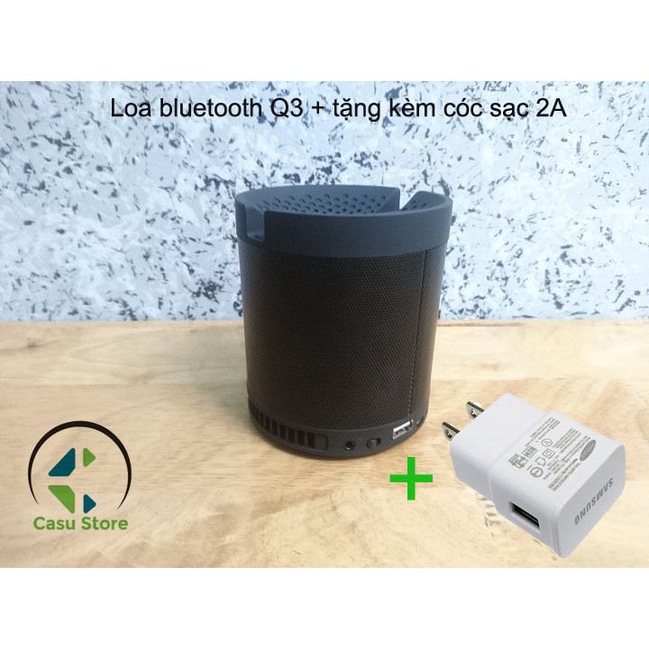 Loa bluetooth q3 tặng kèm cóc sạc