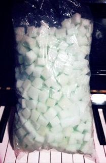 Mút jely mini làm jely cube slime.