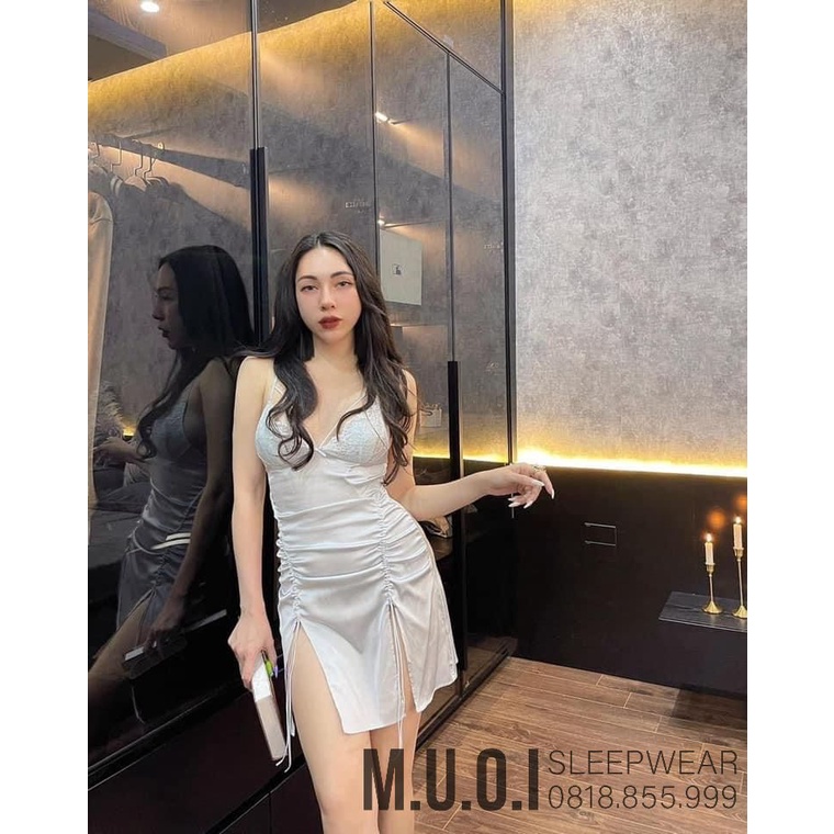 [FREESHIP] Váy ngủ sexy QUẢNG CHÂU- SX 159 -Váy ngủ lua dây rút hottrend sexy QUẢNG CHÂU - hàng có sẵn(video+ ảnh)