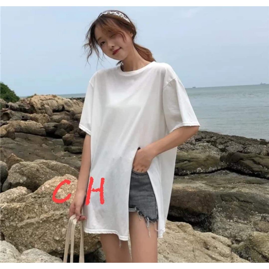 [Mã FAMAYWA giảm 10K đơn 50K] Áo phông nữ xẻ bụng CHU1201