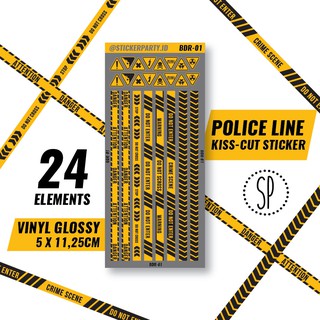 [Tiệc Tùng] Hình Dán Trang Trí Cảnh Sát Màu Vàng kpop diy bdr