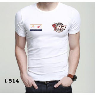 I-514 áo thun nam tay ngắn màu trắng in logo