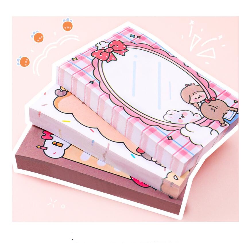 Set 80 Giấy Ghi Chú Họa Tiết Hoạt Hình Dễ Thương