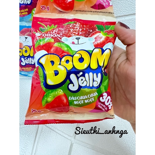 Kẹo Dẻo Chíp Chíp Boom Jelly Orion Vị Dâu/Đào Gói 25G