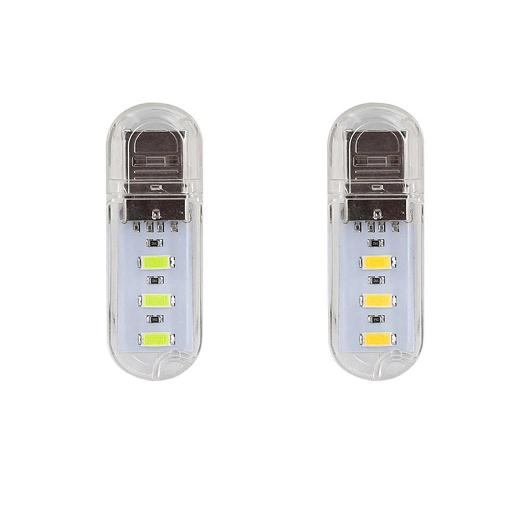 Đèn LED 3 Bóng 200LM 3000K / 7000K Cổng USB Bằng Nhựa Dùng Cho Máy Tính