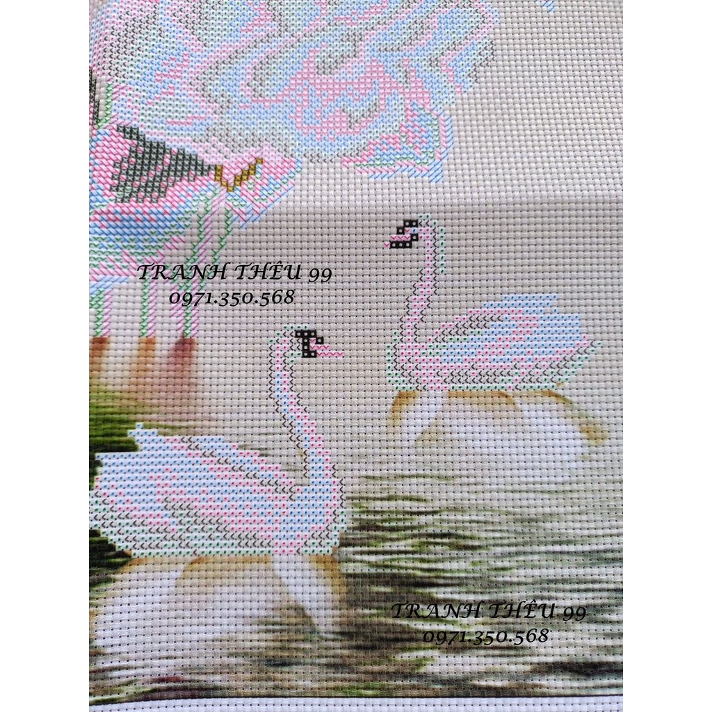 Tranh thêu chữ thập An Nhiên Hạnh Phúc I 43x59cm I LV3074