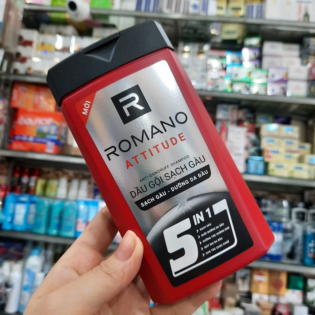 Dầu gội sạch gàu Romano Attitude loại bỏ &amp; ngăn gàu trở lại 180gr