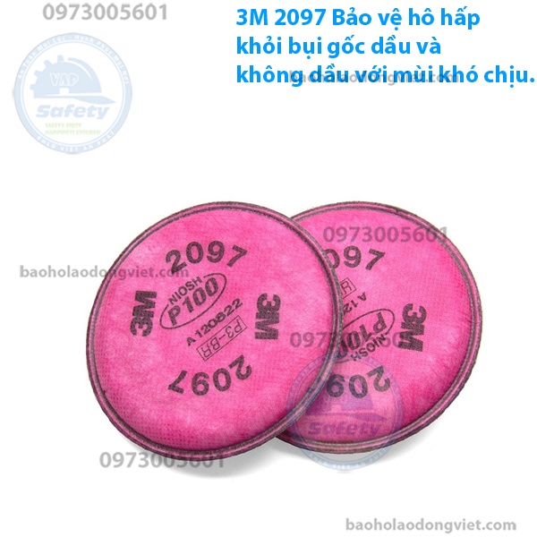 Bộ mặt nạ phòng độc 3M 7501 / 3M 7502 + 2 Phin lọc 3M 6001 / 3M 2097 / 3M  6003 /  3M 6004 / 3M  6006 /  3M 6009S