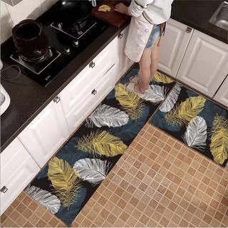 Bộ 2 Thảm trải nhà bếp 3D  phong cách Hàn Quốc (loại 1)  nhiều mầu sắc dễ lựa chọn (120cm x 40cm + 60cm x40cm)