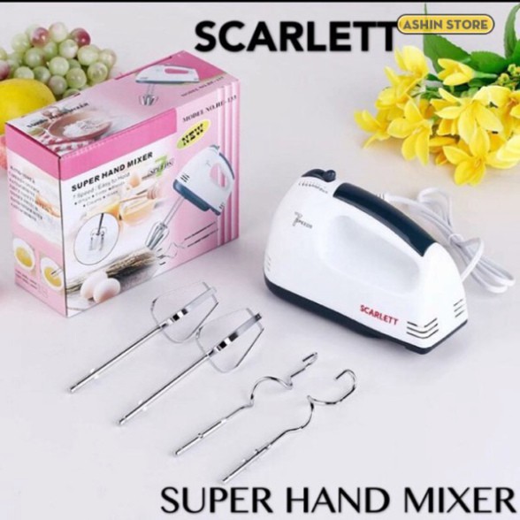 (trangsi) Máy Đánh Trứng Scarlett Mini Cầm Tay 7 Tốc Độ Cực Mạnh