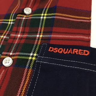 Sơmi Dsquared2 pha màu đỏ hàng cao cấp - Ảnh thật 100%
