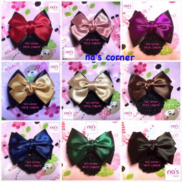 Kẹp lưới bới tóc búi tóc hoạ tiết cao cấp (15)