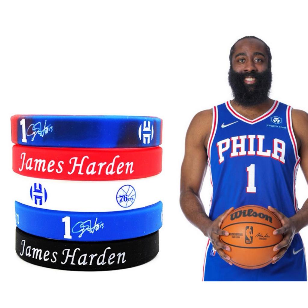 Vòng Tay Thể Thao NBA 76Es James Harden Bằng Silicon Có Chữ Ký