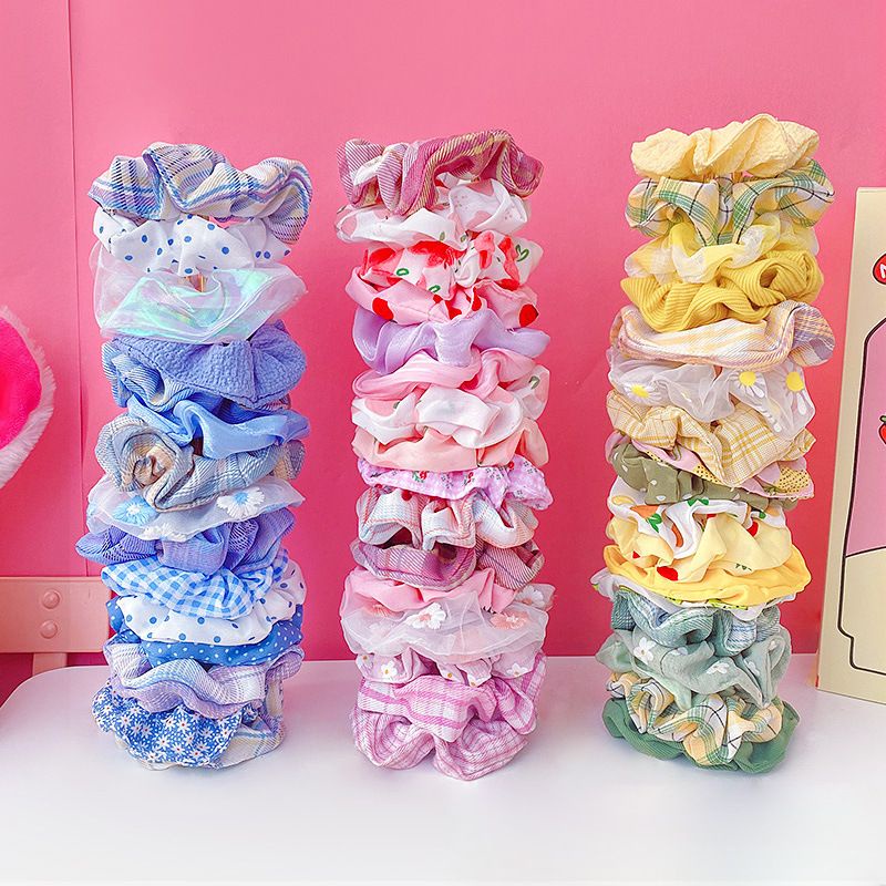 Dây buộc tóc vải scrunchies P1