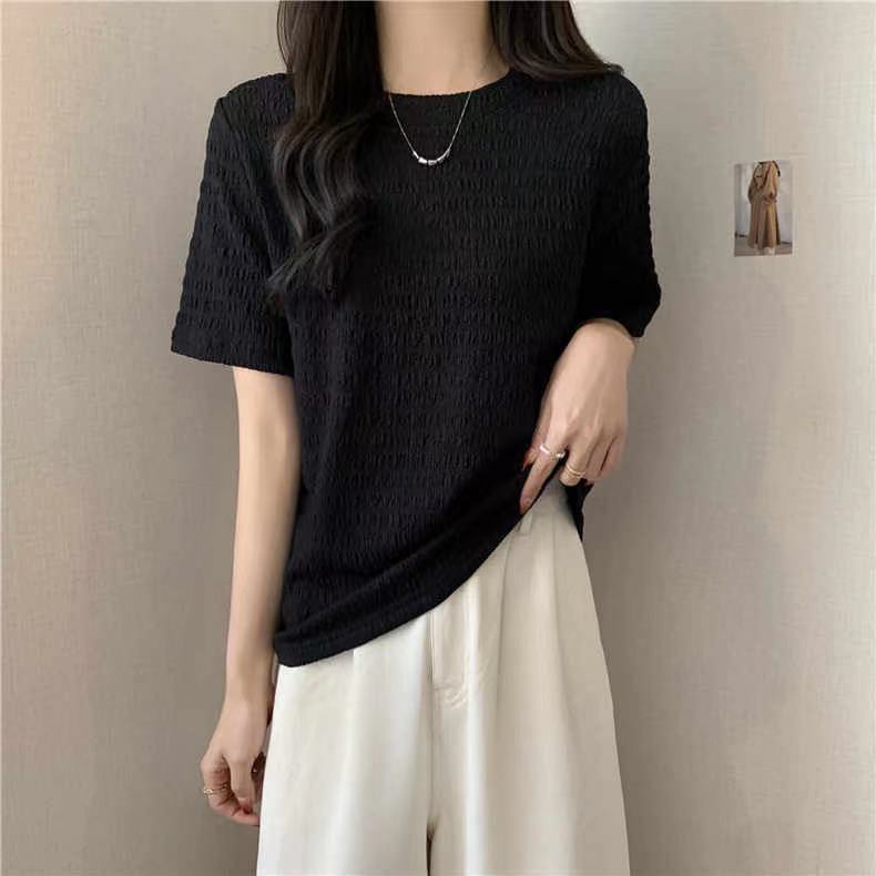 Áo Chiffon Cổ Tròn Dáng Rộng Thời Trang Mùa Hè 2022 Mới Cho Nữ