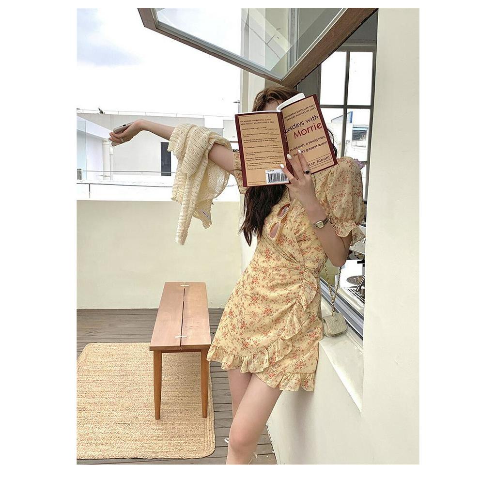 Đầm Hoa Ngắn Tay Thời Trang Mùa Hè Hàn Quốc Sành Điệu 62739