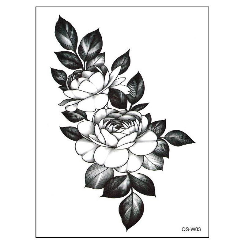 Hình Xăm Dán Lưng Cánh Tay/Chân Hình Bông Hoa Độc Đáo Thời Trang Cho Nam Và Nữ