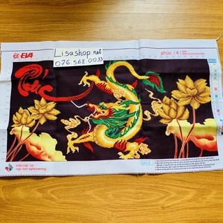 Tranh thêu chữ thập PHÚC đã thành phẩm 47x74cm