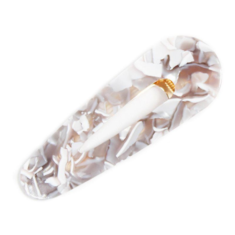 Flgo Kẹp Tóc Acetic Acid Hình Giọt Nước Vân Đá Cẩm Thạch Hình Giọt Nước Cho Nữ