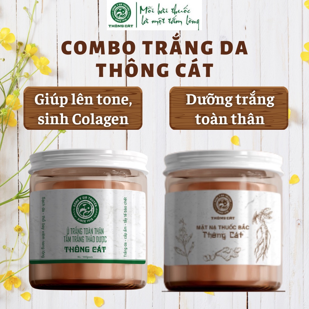 Bột thảo mộc chăm sóc da Đông y gia truyền Thông Cát since 1918_Dưỡng da trắng mịn, nâng tone tức thì