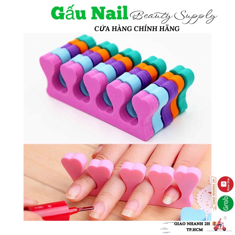 Kẹp tách ngón tay chân nail chuyên dụng chất liệu xốp màu ngẫu nhiên
