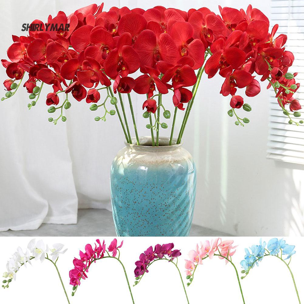 Bó hoa phong lan giả bằng vải lụa