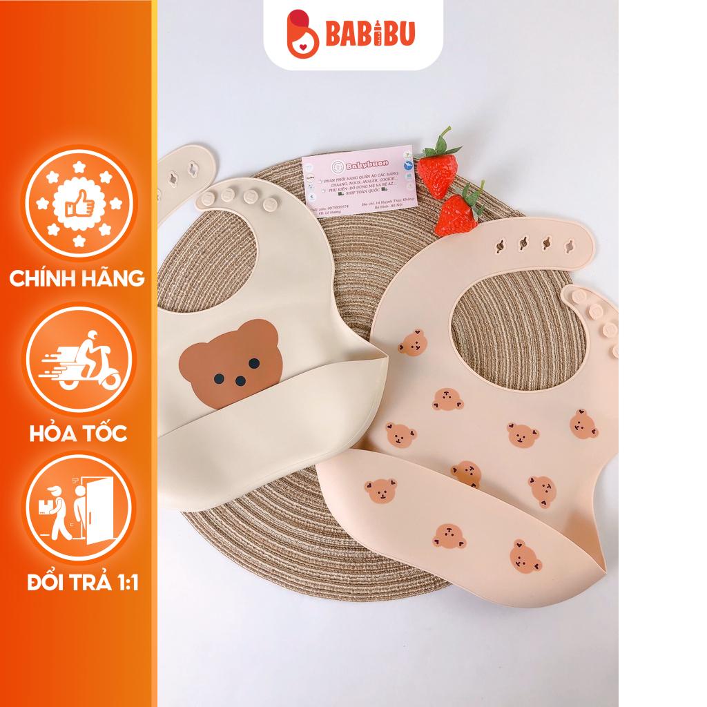 Yếm Ăn Dặm Silicon Gấu Babibu - YADG