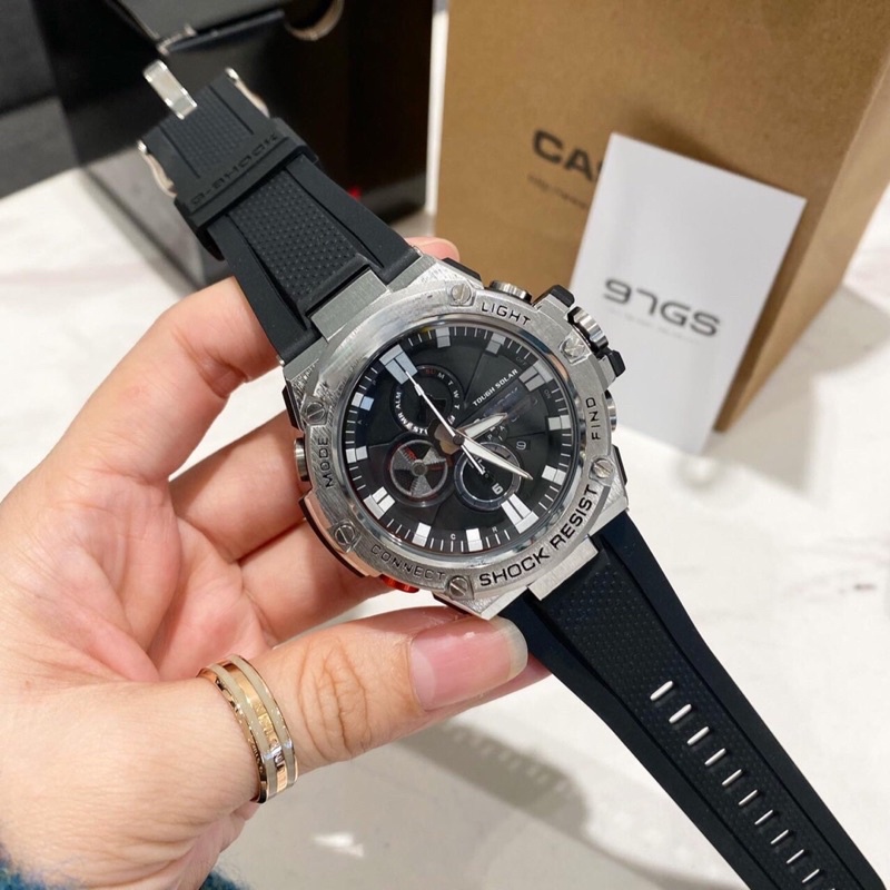 Đồng hồ Nam  B. 100 vỏ thép, chống nước tốt, nam tính mạnh mẻ, 44mm