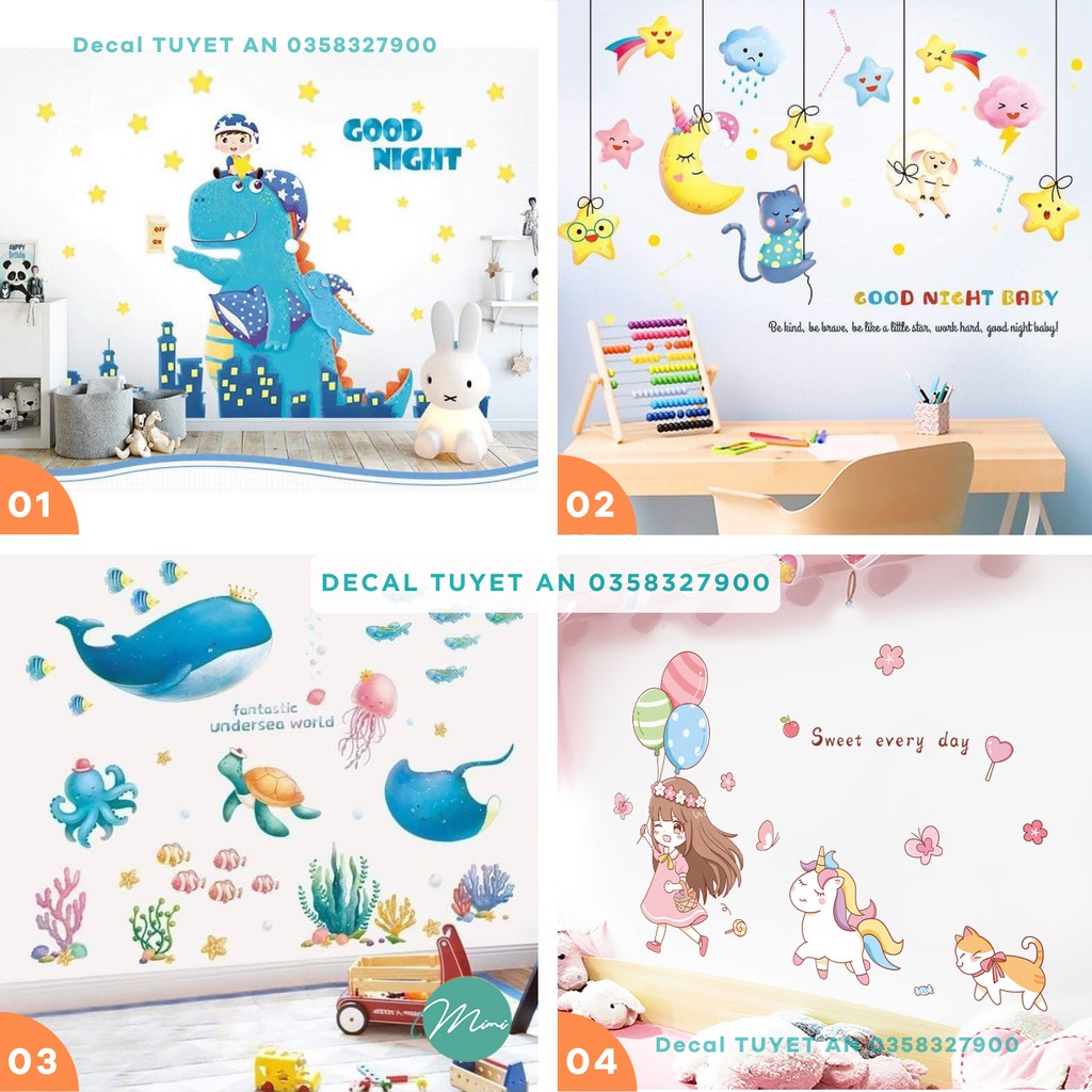 Decal dán tường phòng ngủ cho bé