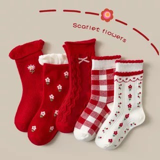 [Set 5 đôi] Tất Cho Bé Cotton Len Hà Quốc,Vớ Trẻ Em Kiểu Dáng Tươi Trẻ, Phong Cách Tiểu Thư