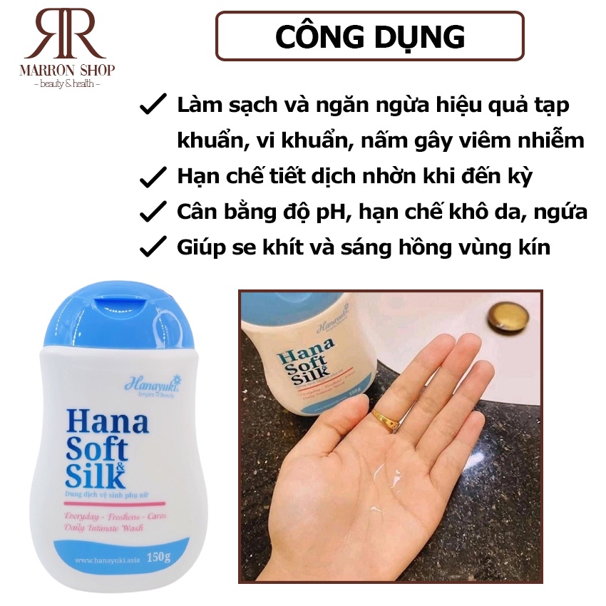 Dung dịch vệ sinh phụ nữ trầu không Hanayuki Hana Soft Silk 150g