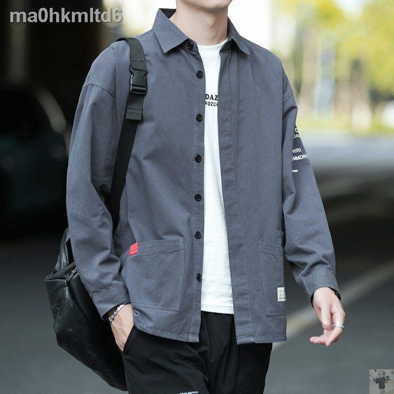 ﹍✻Áo sơ mi SGCR nam dài tay duyên dáng của Muse Youth, quần yếm cotton, khoác mi, sản phẩm xuất sắc nam,