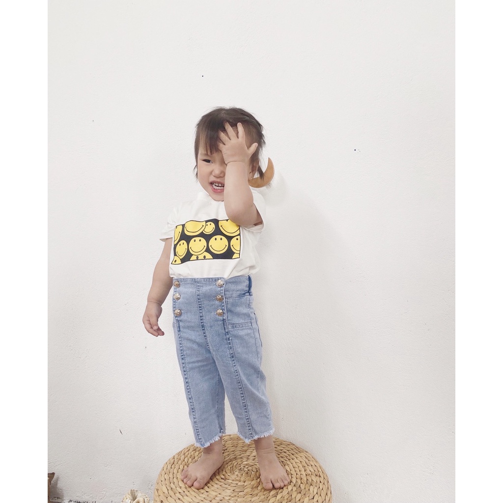 Quần bò, quần jean bé gái 2 hàng cúc ANNA0088001