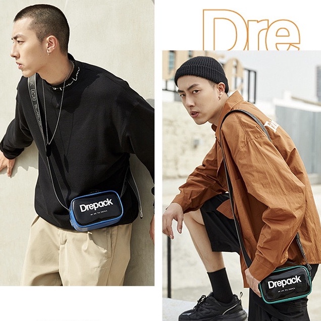 Túi Đeo Chéo Drepack Túi Xách Thời Trang Unisex Màu Đen Trơn Street Wear Túi Đeo Vai Cao Cấp Cá Tính Gudi Studio