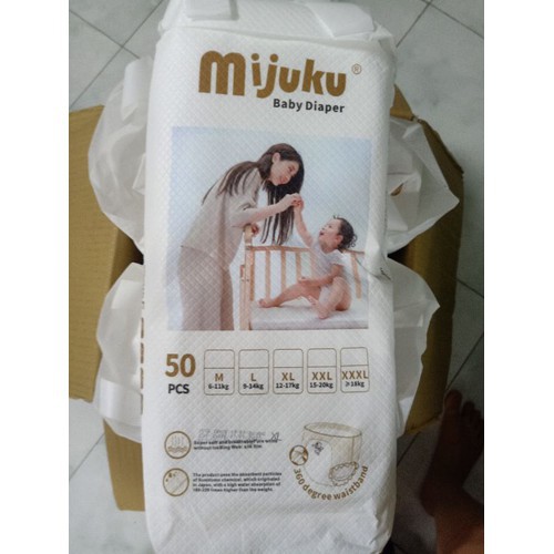 Bỉm Quần MIJUKU siêu thấm hút - Nhật Bản M100, L100, XL100, XXL100.