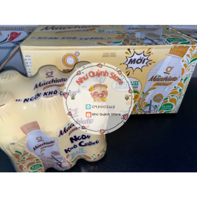 [SẴN]Thùng trà sữa Machiato không độ 24 chai