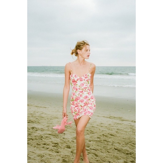 Váy hoa dây zara auth size S