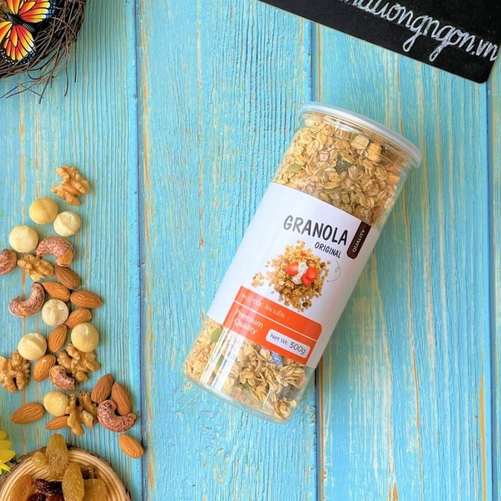 Granola Ăn Sáng Yến Mạch Mix 7 Loại Hạt Hủ 500g