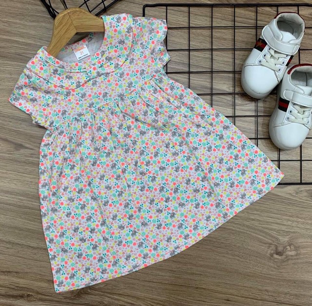 Váy cotton cộc tay tiểu thư 10-22 kg